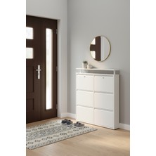 Liccia Metal Ayakkabılık 3 lü Yatay Kilitli Model