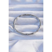 Taş Ve Oyun Atölyesi Taşveoyunatölyesi 316L Çelik Gümüş Renk Kemik Model Bileklik TG27BB6391