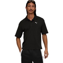 Puma Essential Boxy Erkek Siyah Günlük Stil Polo Yaka T-Shirt 63436201