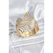 Taş Ve Oyun Atölyesi Taşveoyunatölyesi Pirinç Gold Renk Vintage Kadın Bileklik TG27BB8059