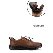 Gönderi(r) Erkek Taba Antik Bağcıklı Kauçuk Taban Hakiki Deri Sneaker