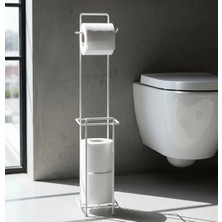 ForWhat Büro Ev Ofis Hijyeni Için Beyaz Yedek Hazneli Tuvalet Kağıt Standı