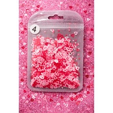 Born Pretty Nail Ornament Kırmızı-Beyaz-Pembe Valentine Day Tırnak Süsleme Pulları