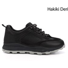 Gönderi(r) Erkek Siyah Bağcıklı Hakiki Deri Comfort Sneaker