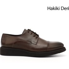 Gönderi(r) Erkek Kahve  Bağcıklı Hakiki Deri Klasik Ayakkabı