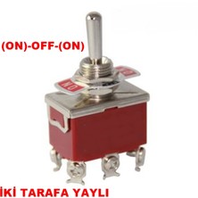 Maroces MR-160 Toggle Swıtch Büyük Boy (On)-Off-(On) 6 Bacaklı Vidalı Iki Tarafa Yaylı