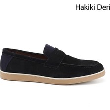 Gönderi(r) Erkek Lacivert Süet Hakiki Deri Loafer Ayakkabı