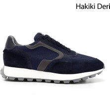 Gönderi(r) Erkek Lacivert Bağcıklı Hakiki Deri Sneaker