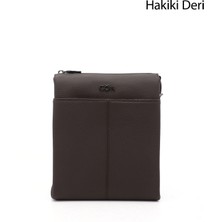 Gönderi(r) Kadın Kahverengi  Uzun Askılı Hakiki Deri Evrak Omuz Çantası