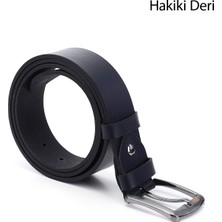 Gönderi(r) Erkek Lacivert Antik Hakiki Deri 4 Cm Kot Kemeri