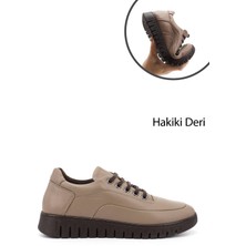Gönderi(r) Kadın Vizon  Bağcıklı Hakiki Deri Comfort Ayakkabı