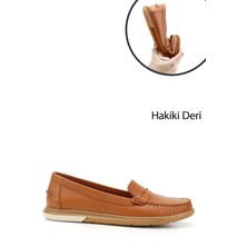 Gönderi(r) Kadın Taba Antik Rok Hakiki Deri Comfort Loafer