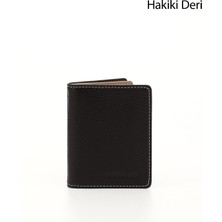 Gönderi(r) Unisex Kahveye Vizon Hakiki Deri Unisex Kartlık 06499