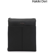 Gönderi(r) Kadın Siyah  Uzun Askılı Hakiki Deri Evrak Omuz Çantası