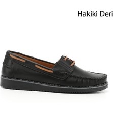 Gönderi(r) Kadın Siyah  Bağcıklı Hakiki Deri Comfort Ayakkabı