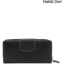 Gönderi(r) Kadın Antrasit - Siyah  Yatay Hakiki Deri Cüzdan