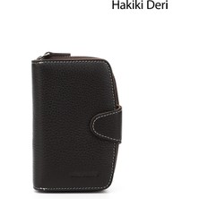 Gönderi® Kadın Kahveye Camel Dikey Hakiki Deri Cüzdan
