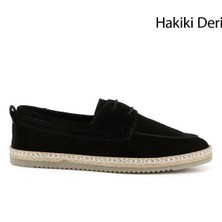Gönderi(r) Erkek Siyah Süet Bağcıklı Termo Taban Hakiki Deri Ayakkabı