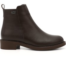 GÖNDERİ Kadın Kahverengi  Fermuarlı Termo Taban Bot