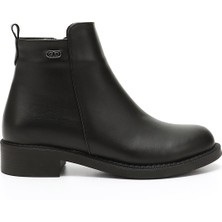 GÖNDERİ Kadın Siyah  Fermuarlı Termo Taban Bot