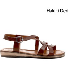 Gönderi(r) Kadın Kahverengi Hakiki Deri Sandalet