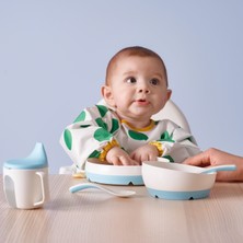 IKEA Çocuk Yemek Seti, Beyaz-MAVİ, 5 Parça