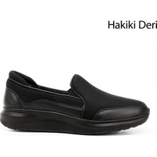 Gönderi(r) Erkek Siyah  Hakiki Deri Comfort Ayakkabı