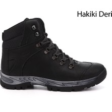 Gönderi(r) Erkek Siyah Nubuk Bağcıklı Kauçuk Taban Hakiki Deri Outdoor Bot