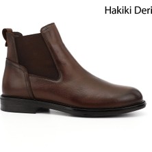 Gönderi(r) Erkek Taba Antik Kauçuk Taban Hakiki Deri Chelsea Bot