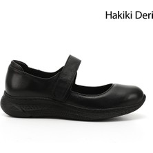 Gönderi(r) Kadın Siyah Mary Jane Dolgu Taban Hakiki Deri Ayakkabı