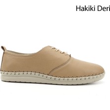 Gönderi(r) Kadın Nude  Bağcıklı Hakiki Deri Comfort Ayakkabı