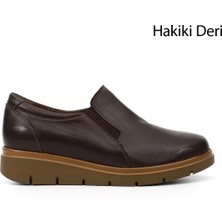 Gönderi(r) Kadın Kahverengi  Dolgu Taban Hakiki Deri Ayakkabı