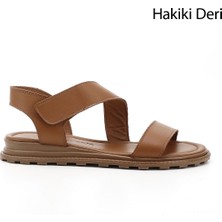 Gönderi(r) Kadın Taba Antik Cırt Bantlı Hakiki Deri Sandalet