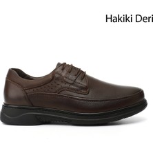 Gönderi(r) Erkek Kahve  Bağcıklı Hakiki Deri Comfort Ayakkabı