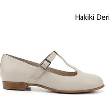 Gönderi(r) Kadın Bej Mary Jane Hakiki Deri Babet