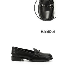Gönderi(r) Kadın Siyah  Tokalı Hakiki Deri Loafer Ayakkabı