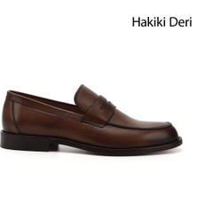 Gönderi(r) Erkek Taba Kösele Taban Hakiki Deri Loafer Ayakkabı