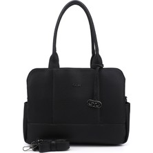 GÖNDERİ Kadın Siyah  Uzun Askılı El ve Omuz Çantası