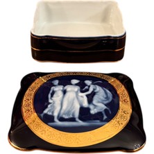 TT Fransız Limoges Marka Porselen Bonboniyer - 11 cm x 10 cm x 4 cm