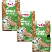 Yayla Çiğ Köftelik Bulgur 1 kg X3