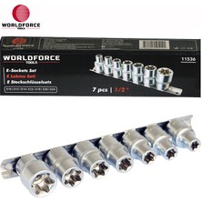 Worldforce World Force - E Lokma Seti 7 Parça 1/2'' (E10,E12,E14,E16,E18,E20,E24MM)