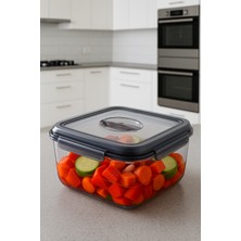 Orvila Kare Contalı Kapaklı Saklama Kabı 1 Adet  - 2 Lt - Antrasit