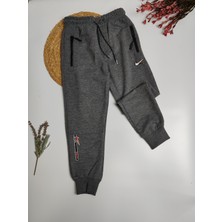 Moda Rüyası Baskılı Lastikli Erkek Çocuk Eşofman Altı Gri 5-8 Yaş