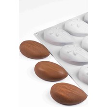 Silikon Pasta ve Kek Kalıbı - 3D Badem P9LU 110 x 65 x 39 Mmp