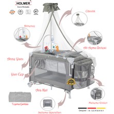 Holmer All In One ( Cibinlikli, Dönenceli, Alt Açma Ünüteli Oyun Parkı/Park Yatak )