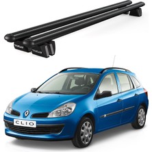 Today Auto Pençe Renault Clio Sport Tourer (2005-2012) Uyumlu Siyah Ara Atkı 109CM Port Bagaj Tavan Barı