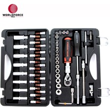 Worldforce World Force - Lokma Takımı 60 Parça S-Ultra 1/4'' Uzatmalı Cırcır