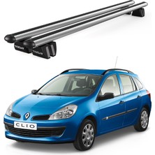 Today Auto Pençe Renault Clio Sport Tourer (2005-2012) Uyumlu Gri Ara Atkı 109CM Port Bagaj Tavan Barı