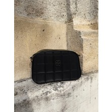 Pera 3 Fermuar Bölmeli Siyah Çanta