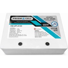 Tsm Lifepo4 105AH 25.6 Volt Prizmatik Smart Bluetooth 2690 Watt Akü Turbo Chargıng Solar Akü